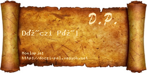 Dóczi Pál névjegykártya